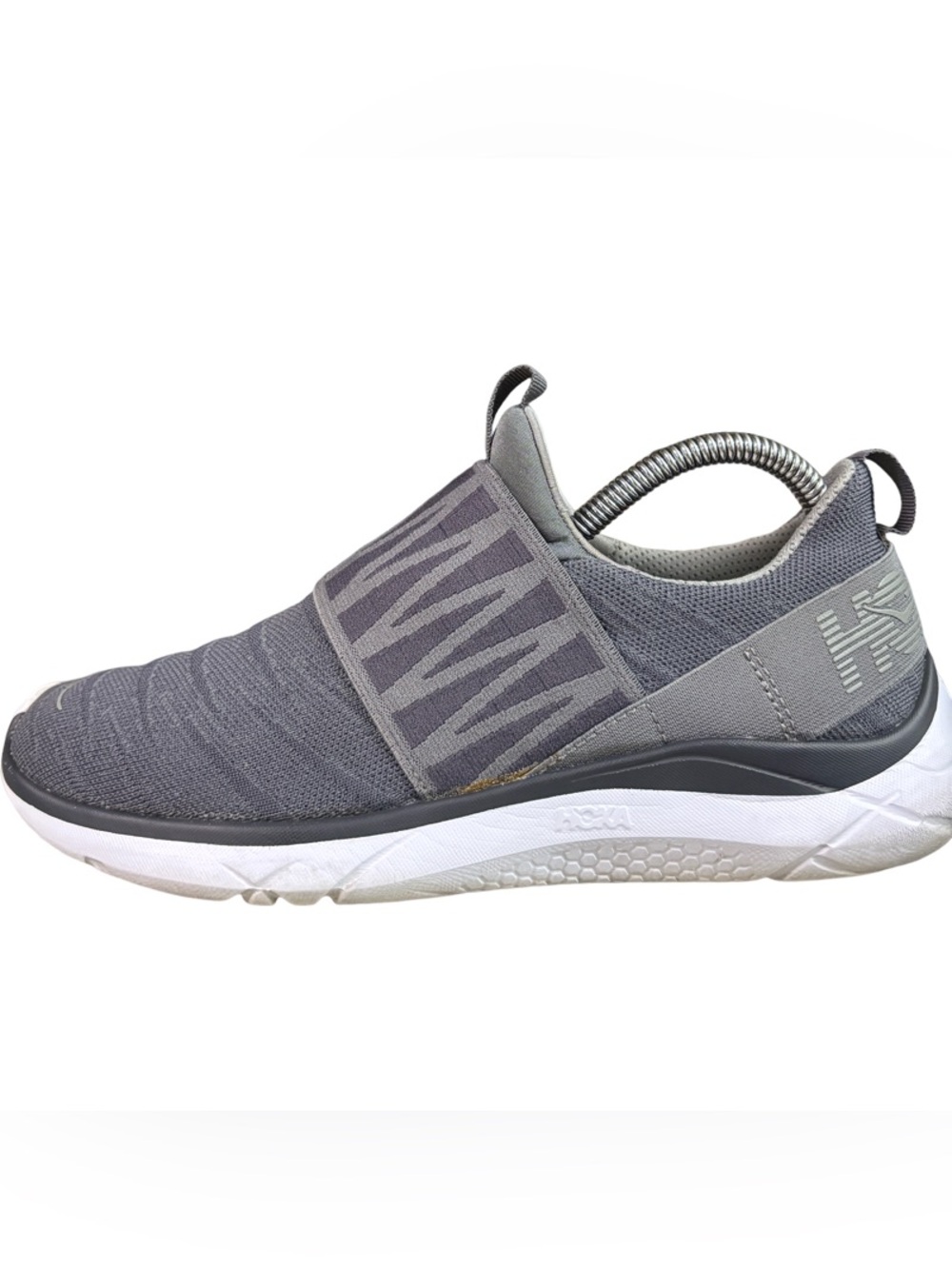Hoka One One HUPANA Slip On Sz 8 Athletic Running Sneaker Grey Women's - Picture 5 of 8